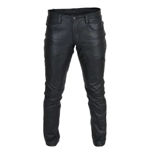 Distressed Leather Trousers