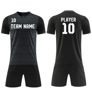 Custom Black Soccer Uniforms for Men