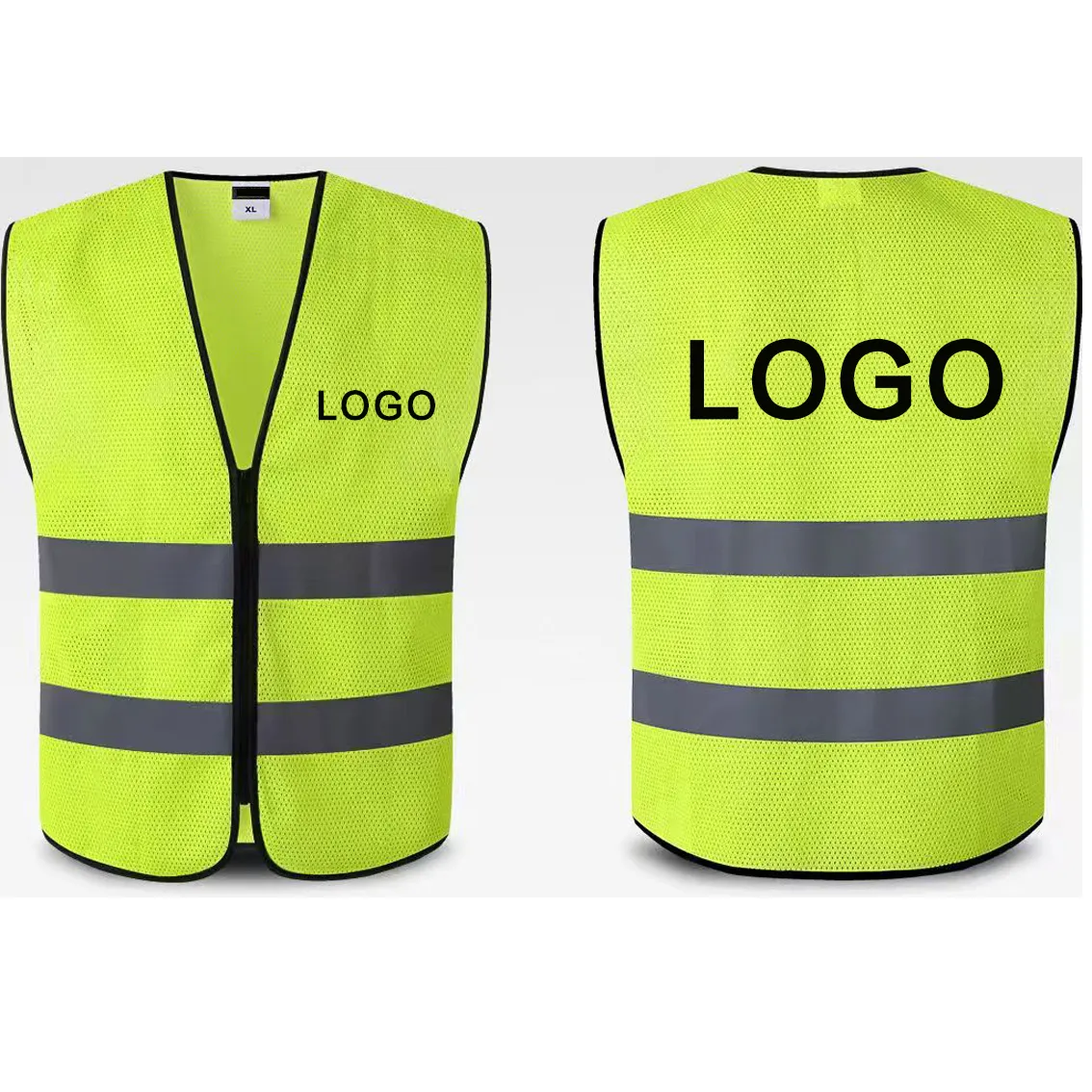 Custom Logo Zipper Traffic Vest