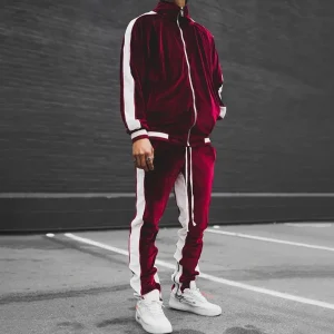 Custom Velour Tracksuits for men's