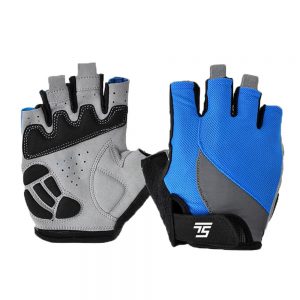 Personalized MMA Gloves in gray and blue color